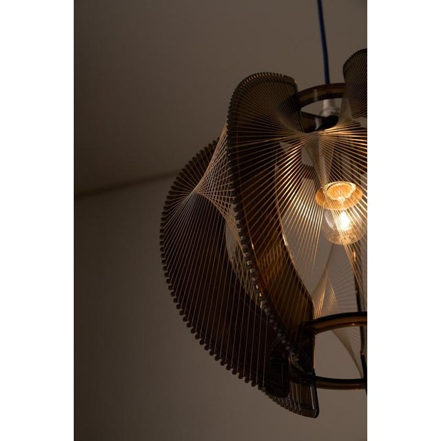 Acrylic Glass and Nylon String Pendant by Paul Secon for Sompex, 1970s For Sale - Image 3 of 11