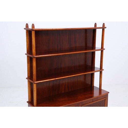 Wood Vintage Bookcase in Mahogany by Nya Eftr. for Ehrlin Möbel Ab For Sale - Image 7 of 15