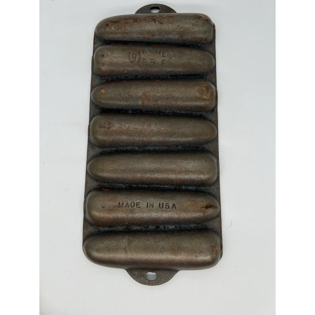 Vintage Cast Iron Wagner Ware Cornbread Pans For Sale - Image 4 of 7