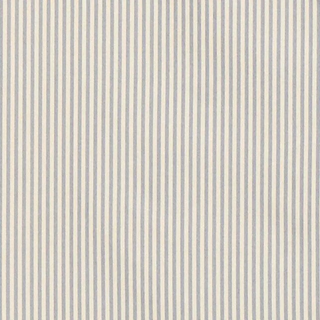 Mid-Century Modern Sample - Schumacher Charee Silk Stripe Fabric in Blue & White For Sale - Image 3 of 3