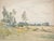 René Leverd, Fields at Rest, Watercolor For Sale - Image 7 of 7