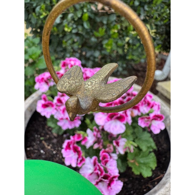 Antique French Uranium Opaline Egg Casket in Gilt Nest and Ivy Canopy Stand, Palais-Royal Taste For Sale - Image 13 of 15