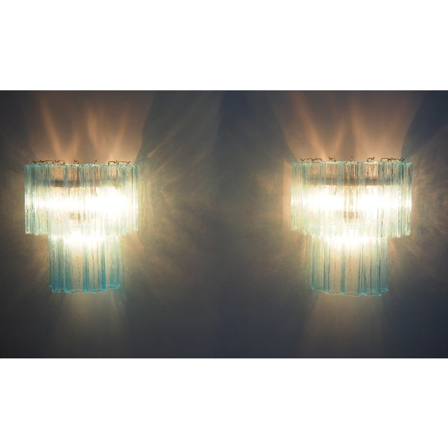 Murano Glass Tube Wall Sconces, 1990, Set of 2 For Sale - Image 6 of 17