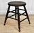 Early 20th Century Antique Primitive Farmhouse Black Wood Round Milking Stool For Sale - Image 5 of 9