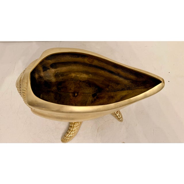 Nautical Brass Sea Shell on Starfish Base Planter For Sale - Image 11 of 12