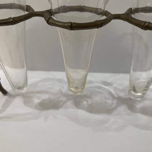 1980s 1980s Set of 3 Vase Supports Brass For Sale - Image 5 of 7