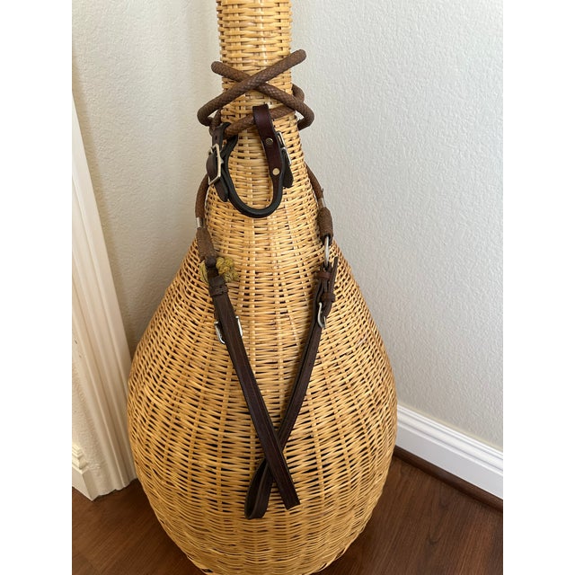 American Vintage English 80” Braided Plaited Leather, Stainless Steel Equestrian Horse Rein For Sale - Image 3 of 16