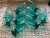 2010s Teal Glass Water Goblets Set of 8 For Sale - Image 5 of 12