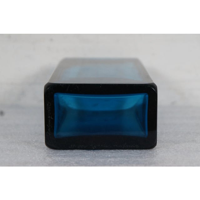 Blue 1965 Mid-Century Sven Palmqvist Orrefors Pa Expo Cobalt Blue Flower Vase For Sale - Image 8 of 11