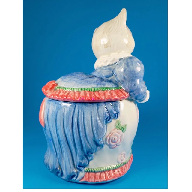 1980s Vintage 1988 Fitz & Floyd, Kittens of Knightsbridge Biscuit Jar For Sale - Image 5 of 9