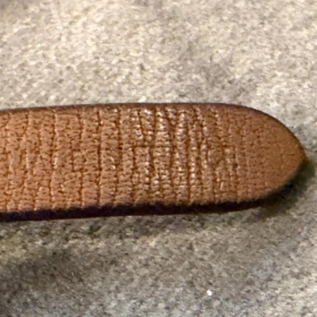 A Vintage Hermes Brown Leather and Gold Plated Equestrian Bracelet For Sale - Image 10 of 12