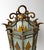 Large Hammered Glass Wrought Iron Lantern Lamp by Longobard, Italy, 1970s For Sale - Image 10 of 13