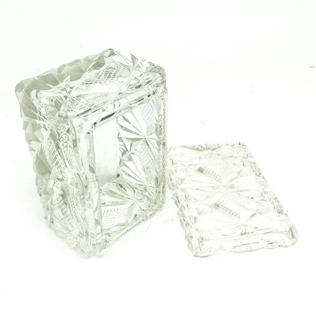 Glass Art Deco Crystal Box, Czechoslovakia, 1930s For Sale - Image 7 of 13