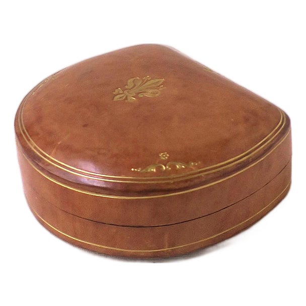Italian Leather Jewelry Box For Sale
