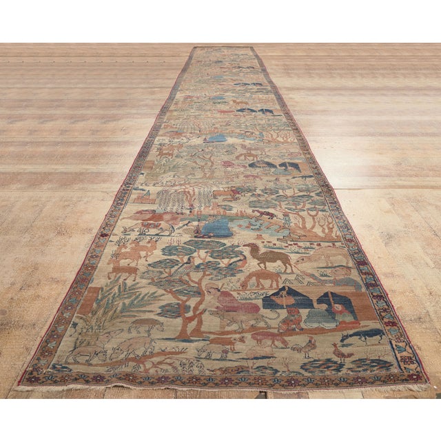 Late 19th Century Persian Khorassan Rug, 03'03 X 24'00 For Sale - Image 9 of 10
