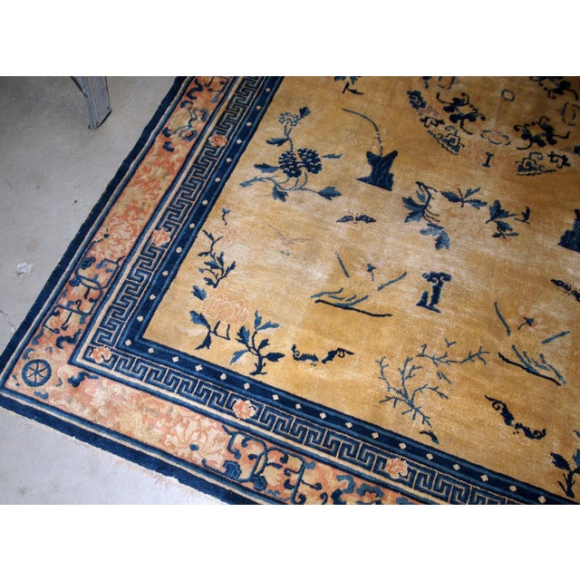 1870s, Handmade Antique Chinese Ningsha Rug 6.1' X 9.3' For Sale In New York - Image 6 of 11