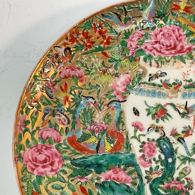 Chinese Antique Canton Famille Rose Medallion Porcelain Tray 19th Century For Sale - Image 10 of 13