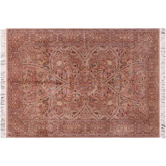 Brown Elegant Pak-Persian Brown/Brown Wool Rug - 4'1'' X 6'0'' For Sale - Image 8 of 9