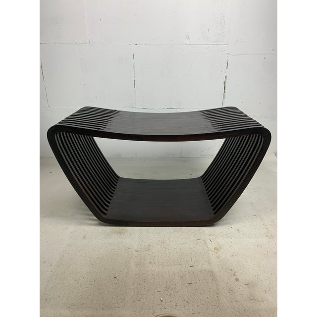 Vintage Dutch Slatted Wooden Wavy Curvy Coffee Table, 1970s For Sale - Image 15 of 15