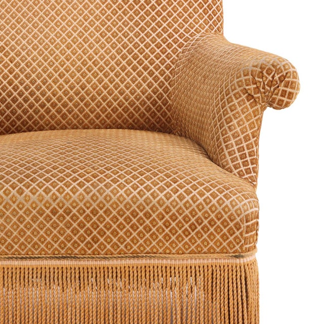 French French Napoleon III Library Chair Resting on Ebonized Turned Feet, C. 1860 For Sale - Image 3 of 5