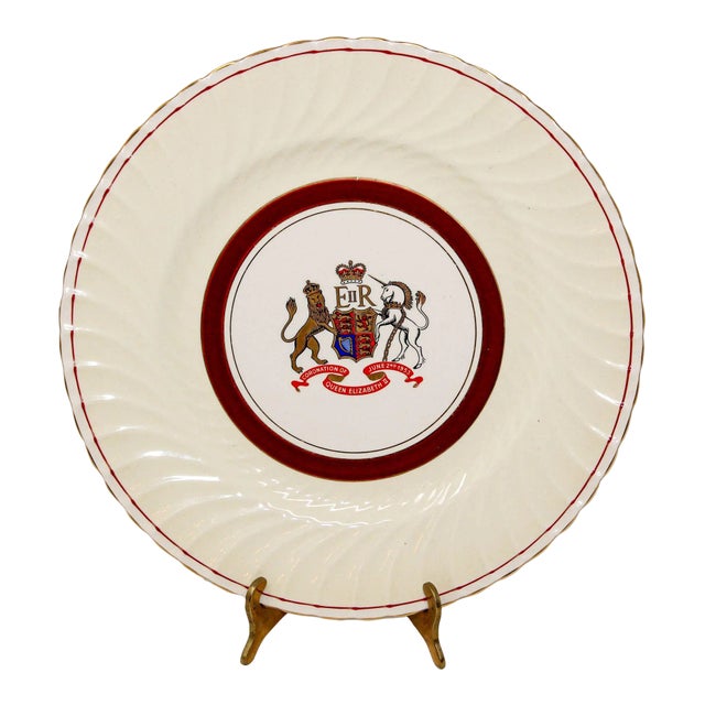 Coronation Plate Queen Elizabeth II June 2nd 1953 Burleigh Ware Burslem England For Sale