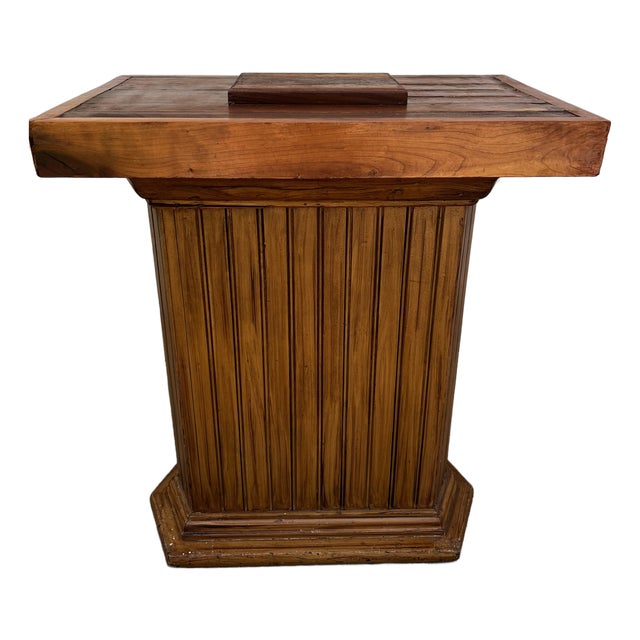 Antique Solid Oak Lecturn/Pedestal For Sale