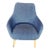 Vintage Mid-Century Modern Style Blue Side Chair For Sale