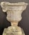 Stone Gray Large English Garden Stone Urn or Planter Pot on Square Plinth Base For Sale - Image 8 of 12