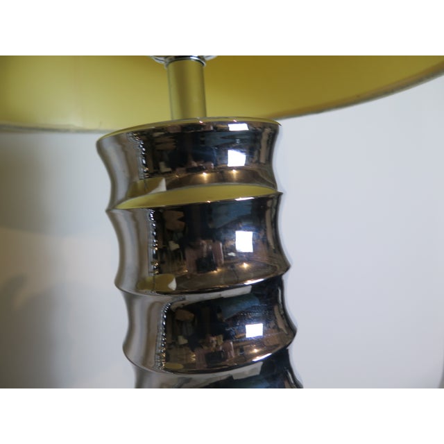 Mid-Century Modern 1990s Mid-Century Modern Style After Toni Zuccheri Multi-Tiered Cylindrical Mercury Glass Murano Style Floor Lamps - a Pair For Sale - Image 3 of 6