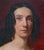 Dark Red and Pink Antique Portrait of a Victorian Lady, 20th Century For Sale - Image 11 of 12