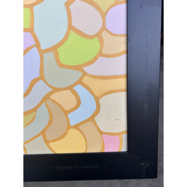 1980s Vintage 1980s New York School Geometric Abstract Painting Large Patricia Sloane For Sale - Image 5 of 9