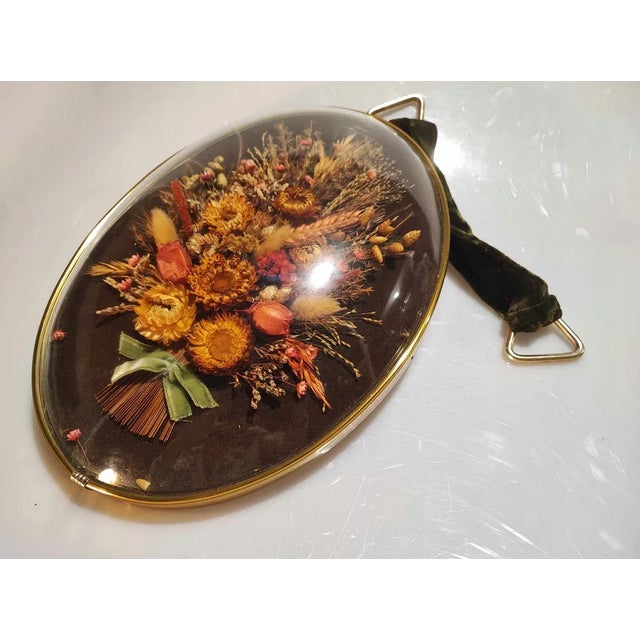 Wood Flowers Behind Convex Glass, 1960s-1970s For Sale - Image 7 of 9