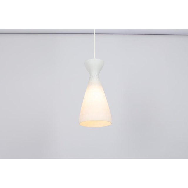 Glass Small Pendant Light attributed to Gangkofner for Peill & Putzler, Germany, 1950s For Sale - Image 7 of 10