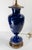 Metal 19th Century French or Bohemian Cobalt Blue Opaline Glass Lamp Vase With Neo-Classical Scene For Sale - Image 7 of 12