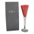 Waterford Crystal 12 Days of Christmas 3 French Hens Red Crimson Champagne Flute For Sale