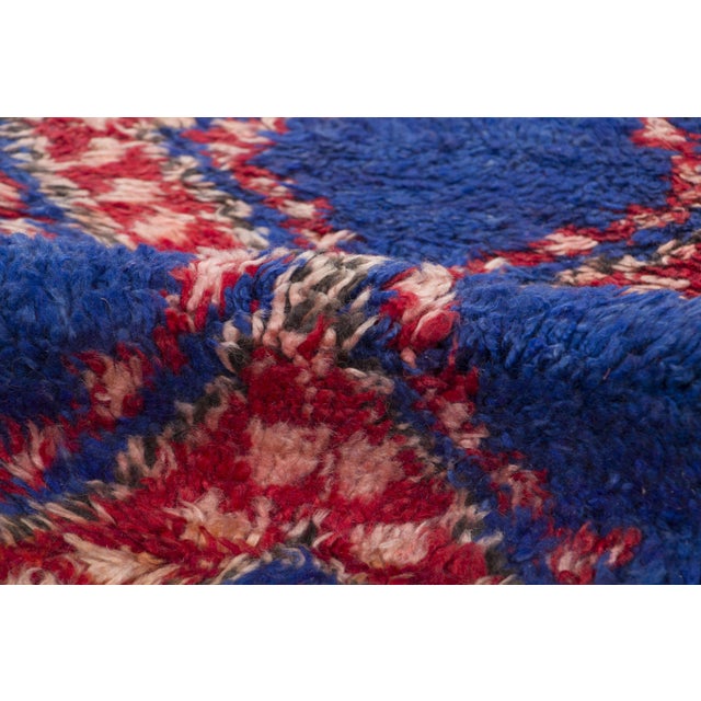 Vintage Moroccan Berber Shag Wool Rug With Diamond Grid by Rug & Kilim, 1950-1959 For Sale In New York - Image 6 of 9