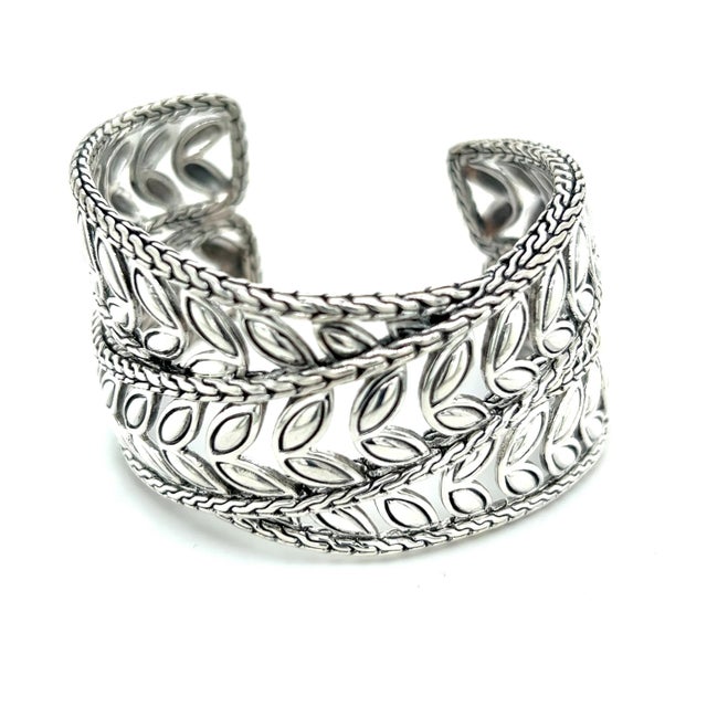 1990s John Hardy Estate Cuff Bangle 7.5" Sterling Silver For Sale In New York - Image 6 of 6