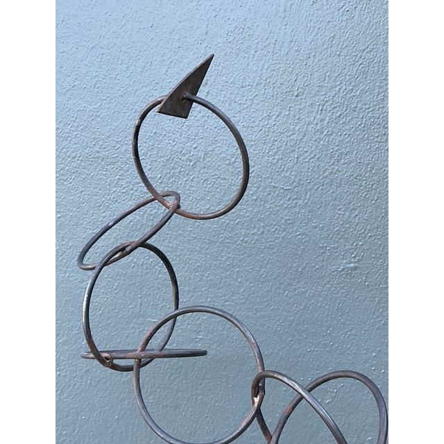 Charcoal Vintage Abstract Geometric Rings Sculpture Z For Sale - Image 8 of 12