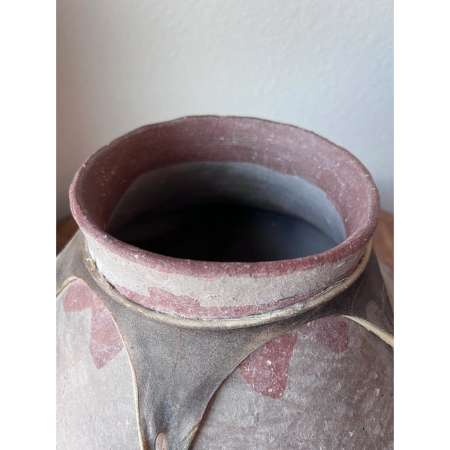 Vintage Tarahumara Raramuri Handmade Pottery 9.5" Height With Rawhide For Sale - Image 12 of 12