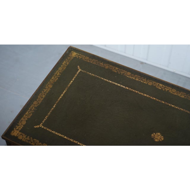 Reprodux Campaign Chest of Drawers with Leather Top by Bevan Funnell For Sale - Image 5 of 18