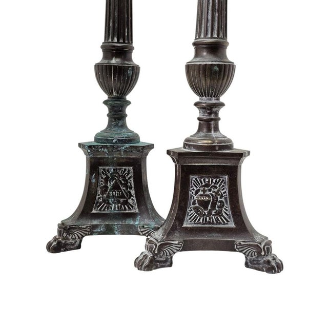 Baroque Church Candleholders, 1890s For Sale - Image 6 of 10