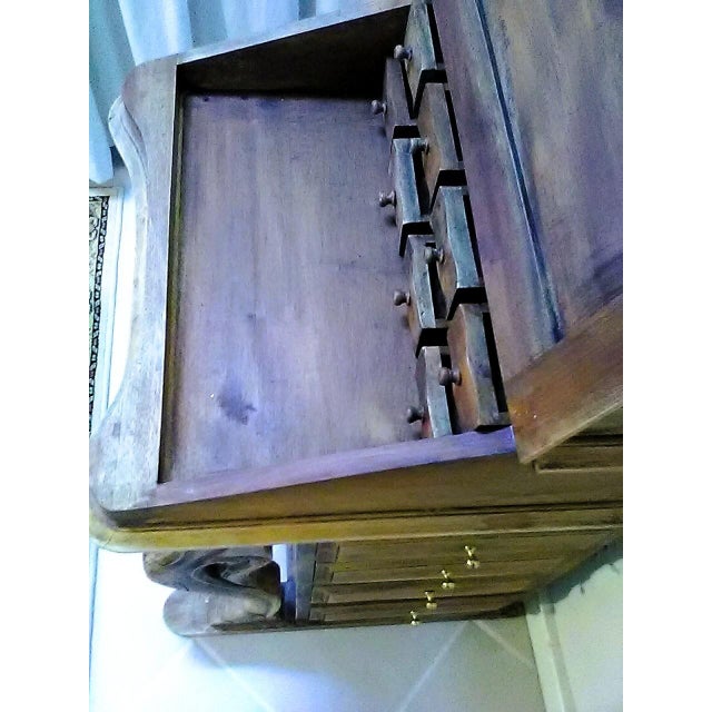 Wood Vintage Davenport Captain's Desk For Sale - Image 7 of 18