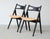 1950´s set of two fully restored Hans Wegner "Sawbuck" chairs in ebonized oak. The "Sawbuck chair" was designed by Hans J....
