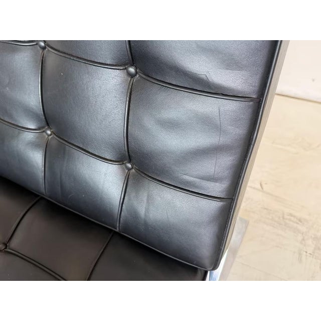 Leather Barcelona Chair by Ludwig Mies van der Rohe for Knoll Inc. For Sale - Image 5 of 18