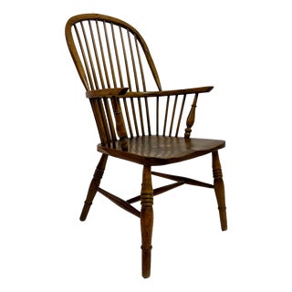 19th Century English Stick-Back Windsor Armchair For Sale