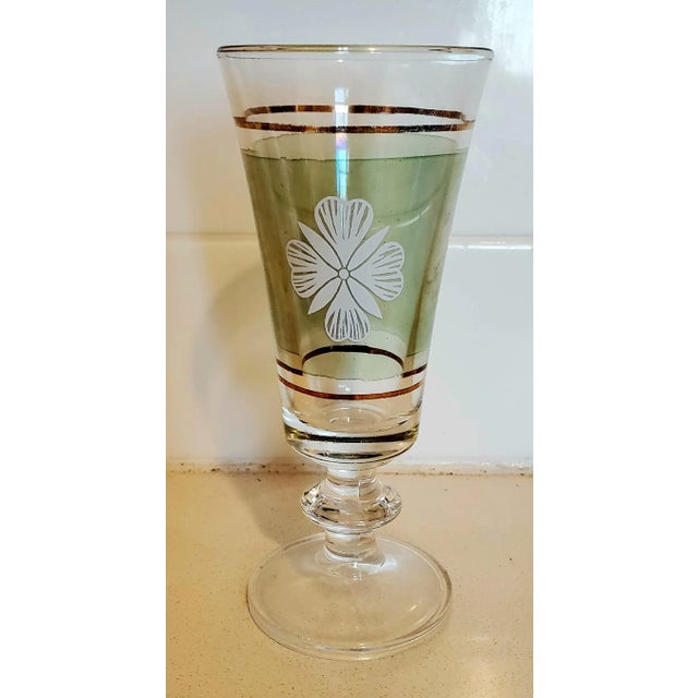 Glass Vintage Liquor or Dessert Glasses- Set of 6 For Sale - Image 7 of 11