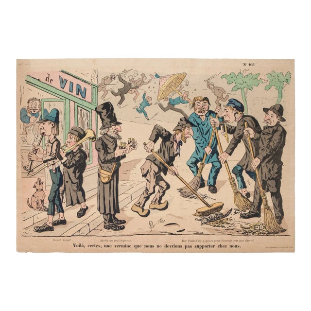 Unknown - The Street - Original Lithograph - 19th Century For Sale