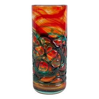 Vintage Art Glass Vase from Mdina, 1980s For Sale