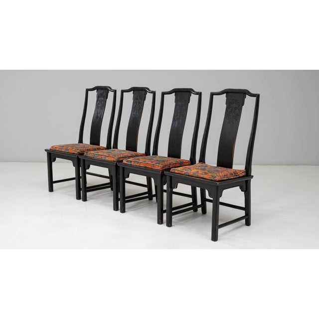 20th Century Chinese Anderson & Daishi Wooden Dining Chairs - Set of 4 For Sale - Image 13 of 18
