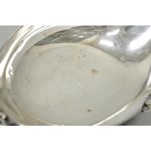 Vintage Regency Style Italian Arg 1000 Silver Plated Compote Fruit Bowl W/ Faces For Sale - Image 10 of 18